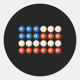 Funny 8-ball US Flagge Retro Patriotic Pool Billia Runder Aufkleber