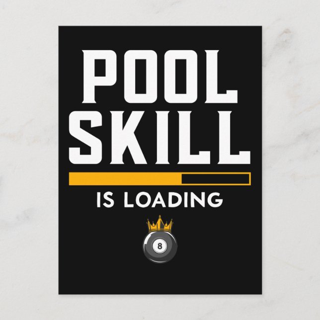 Funny 8 Ball Zitat Sport Billiard Pool Postkarte (Vorderseite)