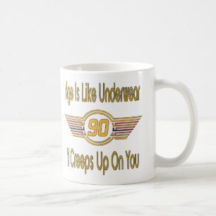 Funny 90. Geburtstag Geschenke. Alter ist wie Unte Tasse