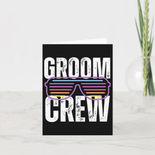 Funny 90s Groom Crew Sungles Bachelor Hochzeit Karte