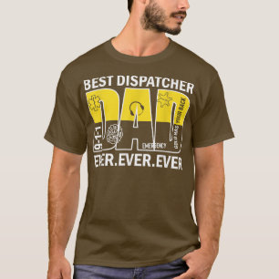 Funny 911 Dispatcher Bester Vater je First Respond T-Shirt