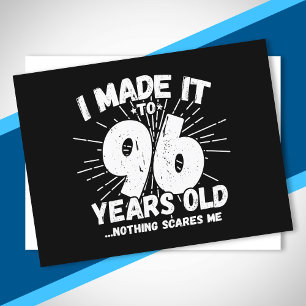 Funny 96. Geburtstag Zitat sarkastisch 96 Jahre al Postkarte