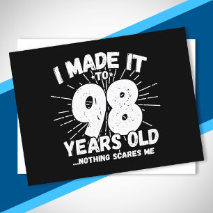 Funny 98. Geburtstag Zitat sarkastisch 98 Jahre al Postkarte