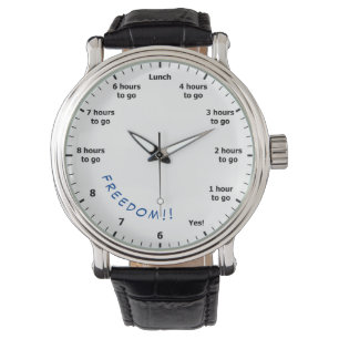Funny 9 bis 5 Arbeitsstunde Countdown bis Freedom Armbanduhr