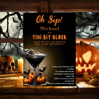 Funny A Tini Bit Ältere Halloween Geburtstagsparty Einladung