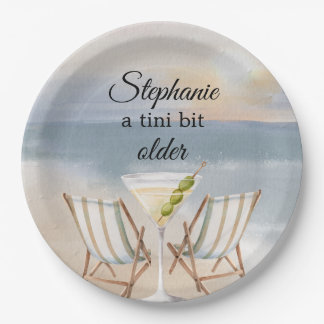 Funny A Tini Bit Older Beach Party 50th Birthday Pappteller