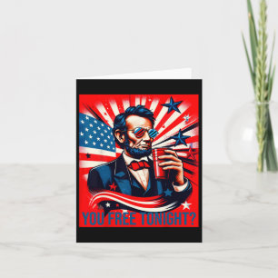Funny Abe Lincoln 4. Juli Patriotic American U Karte