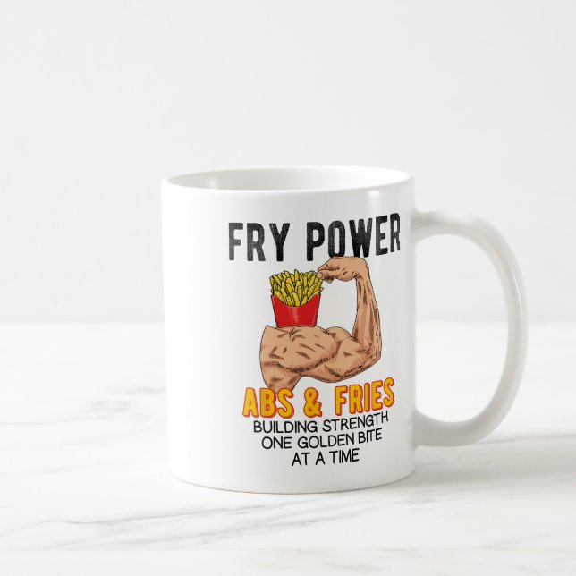 Funny Abs Exercise French Fries Muscle Building Bo Kaffeetasse (Rechts)