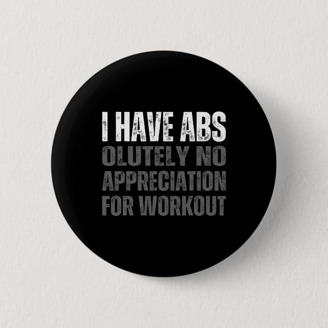 Funny Abs Spaß Button (Vorderseite)