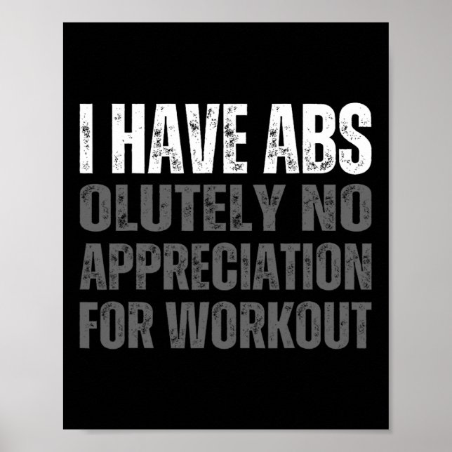 Funny Abs Spaß Poster (Vorne)