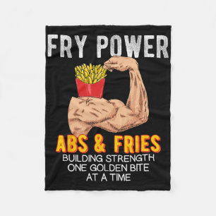 Funny Abs üben Französisch Fries Muscle Gebäude Bo Fleecedecke