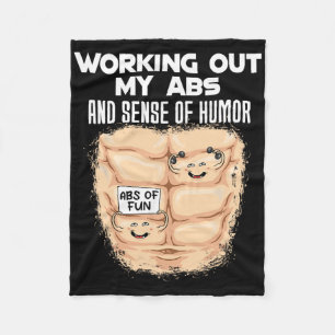 Funny Abs Übung Muskel Gebäude Bodybuilding 1 Fleecedecke