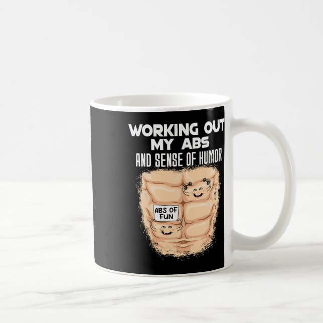 Funny Abs Übung Muskel Gebäude Bodybuilding 1 Kaffeetasse (Rechts)