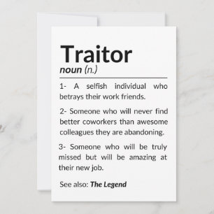 Funny Abschiedsarbeiter, verlassend Arbeitskollege Dankeskarte