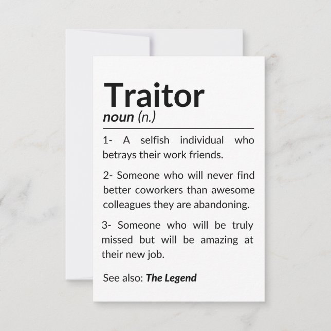 Funny Abschiedsarbeiter, verlassend Arbeitskollege Dankeskarte (Vorderseite)