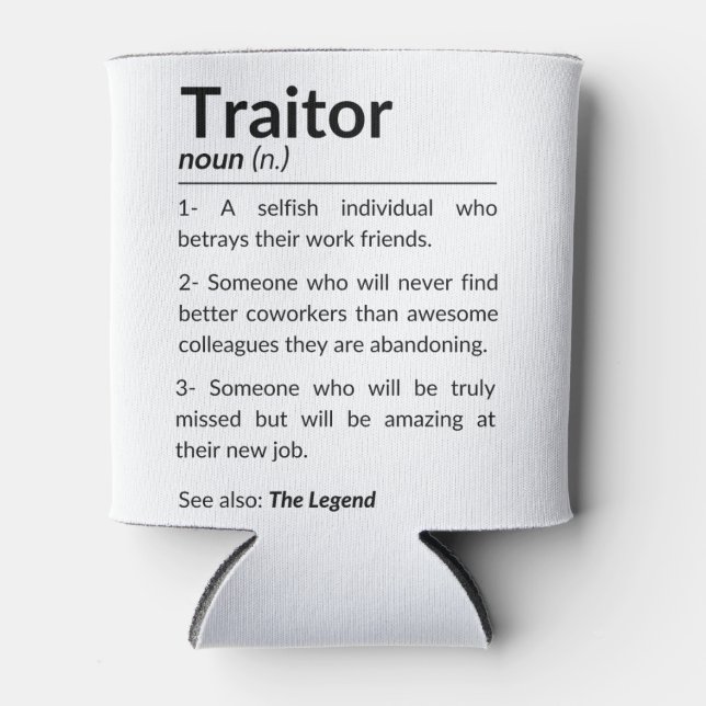 Funny Abschiedsarbeiter, verlassend Arbeitskollege Dosenkühler (Vorderseite)