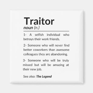 Funny Abschiedsarbeiter, verlassend Arbeitskollege Magnet