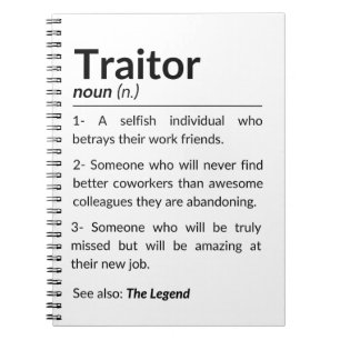 Funny Abschiedsarbeiter, verlassend Arbeitskollege Notizblock