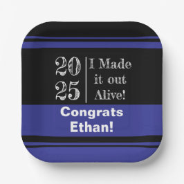 Funny Abschluss 2025 Pappteller