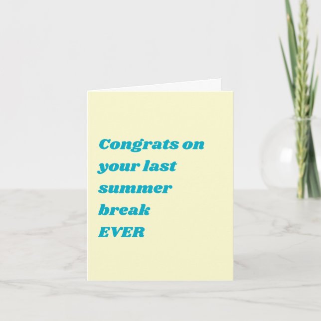 Funny Abschluss Card Feiertagskarte (Vorderseite)