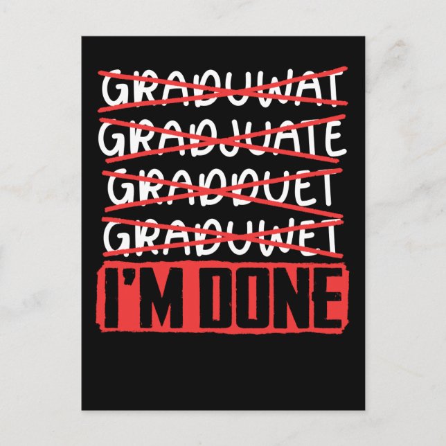 Funny Abschluss Joke Sarcastic Student Graduate Postkarte (Vorderseite)