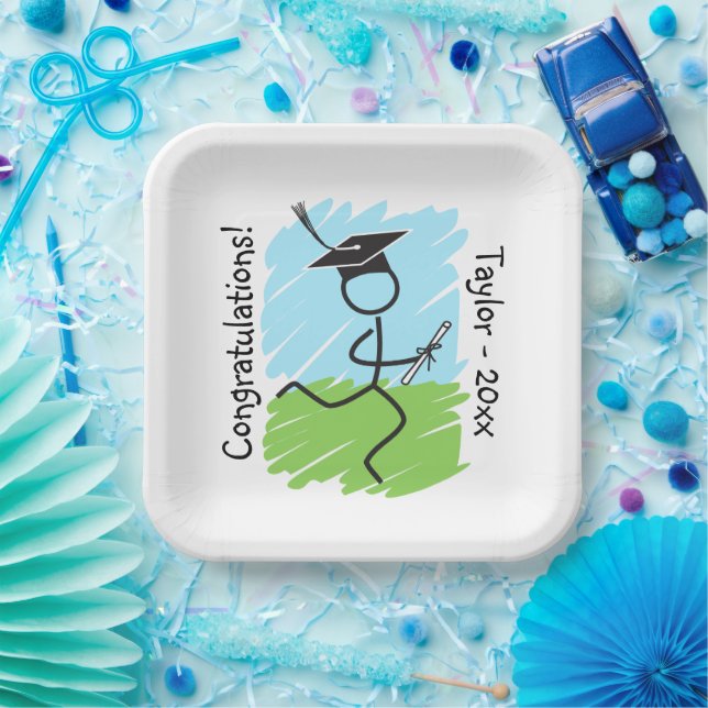 Funny Abschluss Runner © - Cross Country, Track Pappteller (Party)