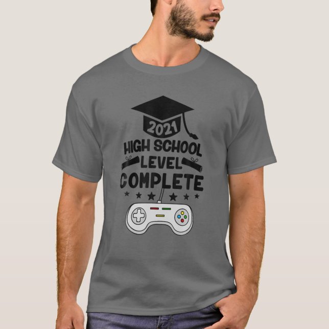 Funny Abschluss Senior Gamer Class of 2021 Gradua T-Shirt (Vorderseite)