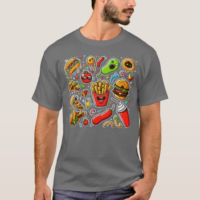 Funny Abstract: #Colorful / (fast food) T-Shirt #9 (Vorderseite)