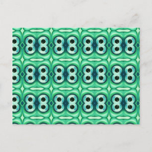 Funny Abstrakt Fish Eye Wallpaper Muster Postkarte