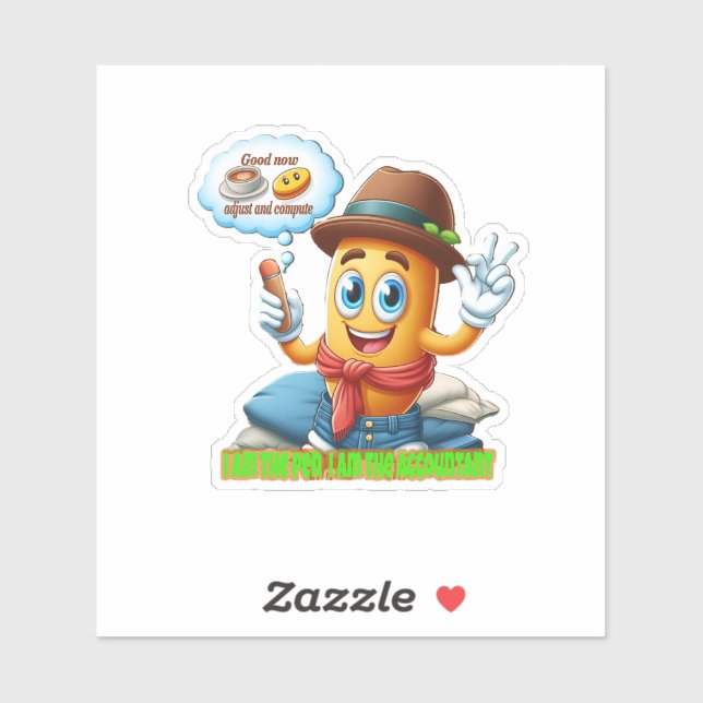 Funny Accountant Aufkleber (Blatt)