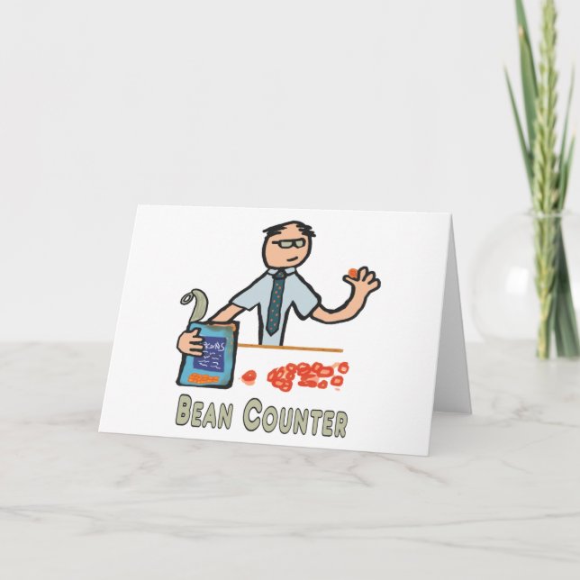 Funny Accountant Bean Counter Karte (Vorderseite)