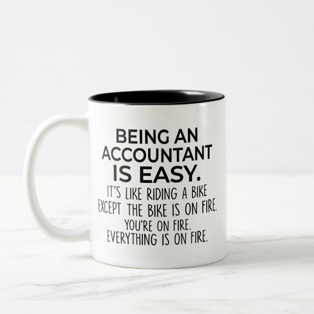 Funny Accountant Gift, ein Buchhalter zu sein, ist Zweifarbige Tasse (Links)