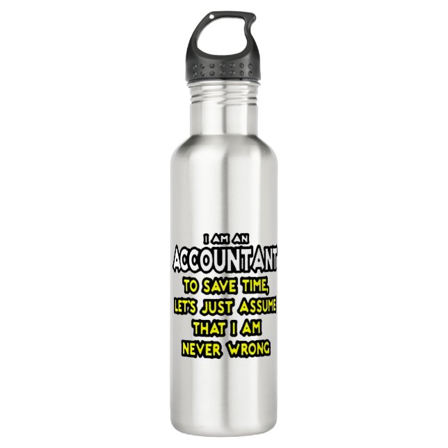 Funny Accountant Gift Ideas Stainless Steel Water Edelstahlflasche (Vorderseite)