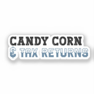 Funny Accountant Halloween - Candy Corn Aufkleber