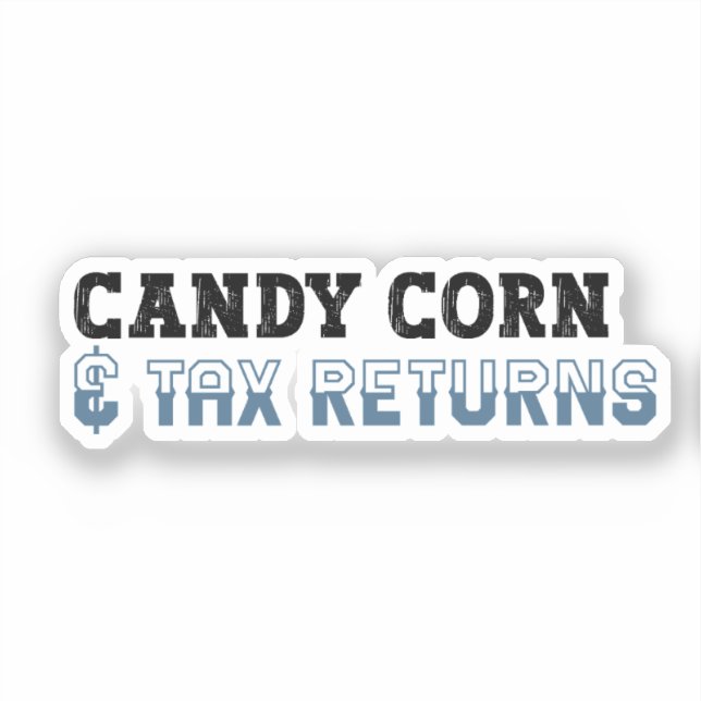 Funny Accountant Halloween - Candy Corn Aufkleber (Vorderseite)