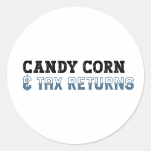 Funny Accountant Halloween - Candy Corn Runder Aufkleber