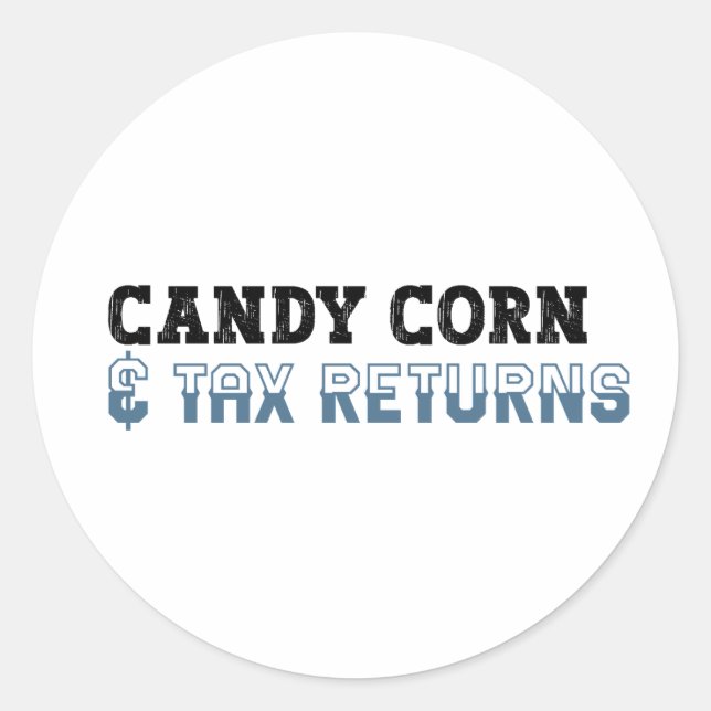 Funny Accountant Halloween - Candy Corn Runder Aufkleber (Vorderseite)