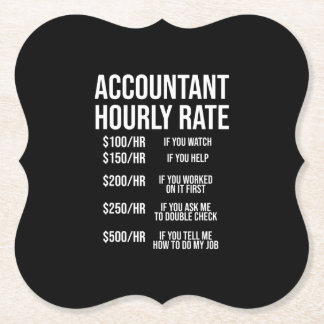 Funny Accountant Hourrate Accounting CPA Spaß Untersetzer