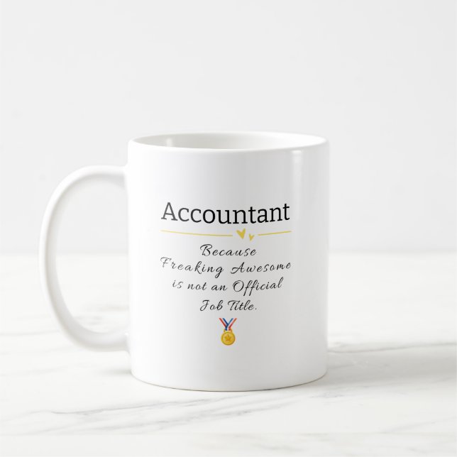 Funny Accountant Job Title Coffee Tasse (Links)