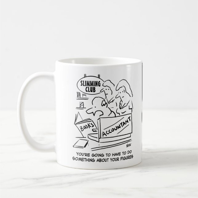 Funny Accountant Karos Slimming Club Figures Kaffeetasse (Links)