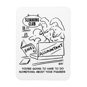 Funny Accountant Karos Slimming Club Figures Magnet