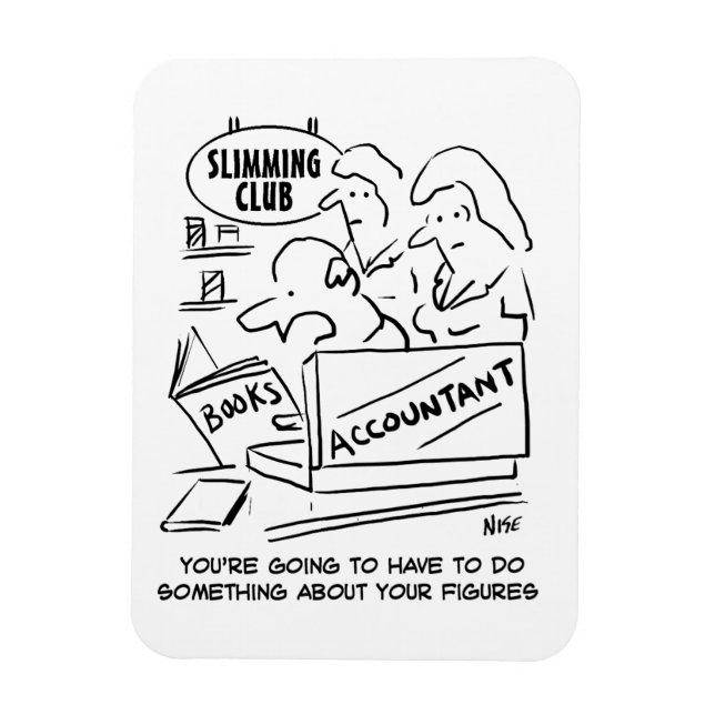 Funny Accountant Karos Slimming Club Figures Magnet (Vertikal)