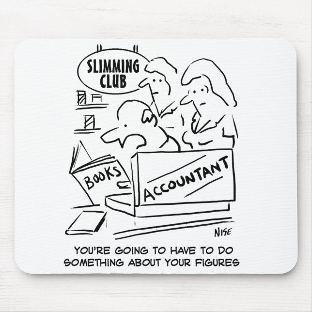 Funny Accountant Karos Slimming Club Figures Mousepad (Vorne)