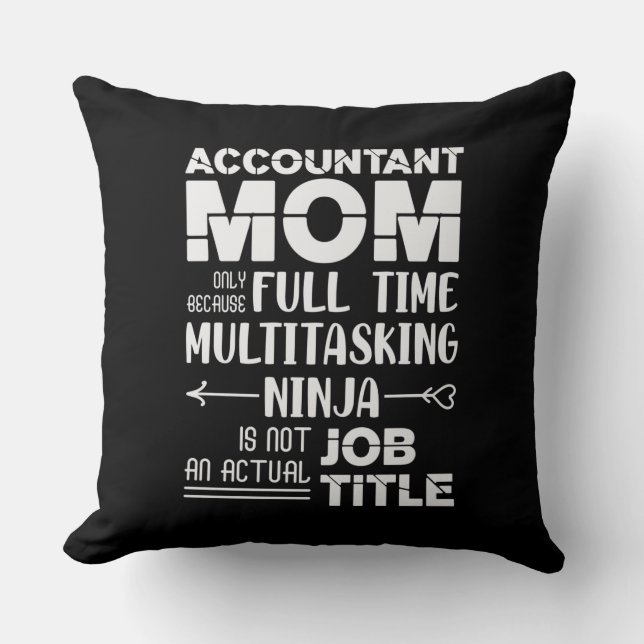 Funny Accountant Mom Kissen (Vorderseite)