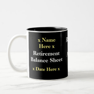 Funny Accountant Retirement Geschenk Idee Name hin Zweifarbige Tasse