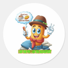 Funny Accountant Runder Aufkleber
