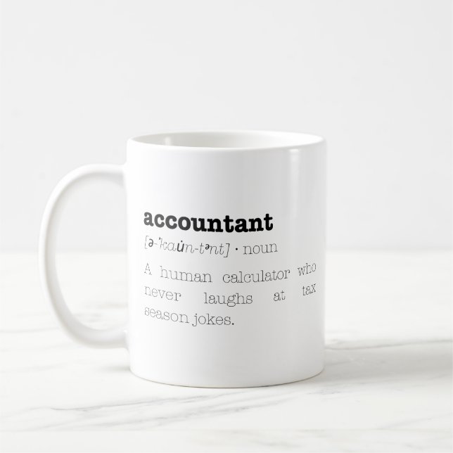 Funny Accountant Tasse (Links)