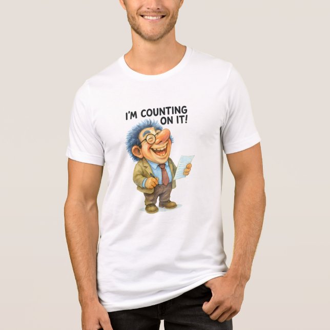Funny Accountant Troll Büro Humor Tri-Blend Shirt (Vorderseite)