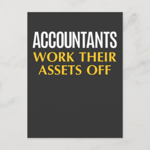 Funny Accountant work Asset Accounting Spaß Postkarte