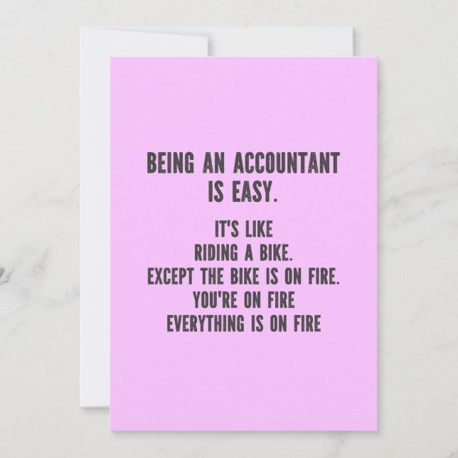 Funny Accountants - Being Accountant is Easy Ankündigung (Vorderseite)